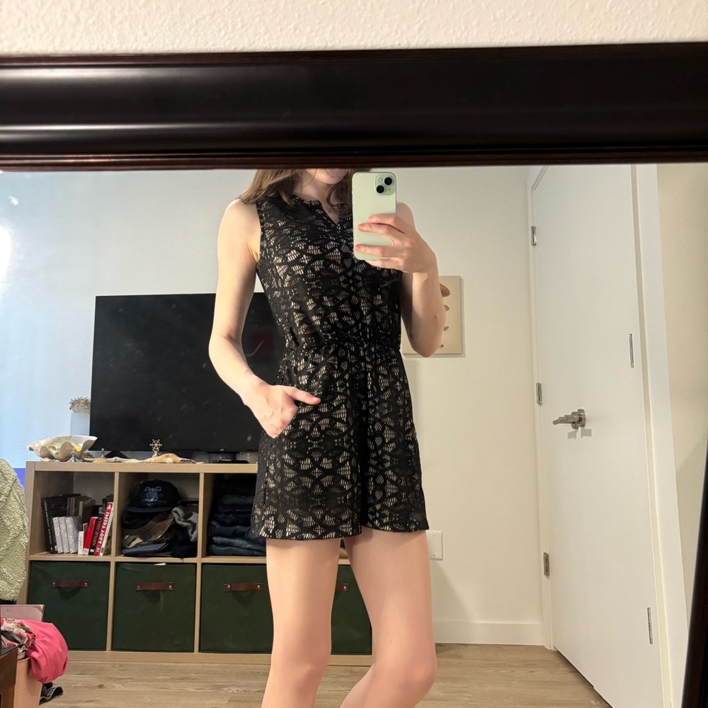 Xhilaration Black Lace Romper